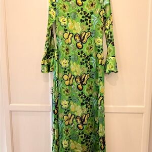 Vibrant Floral Long Sleeve Dress